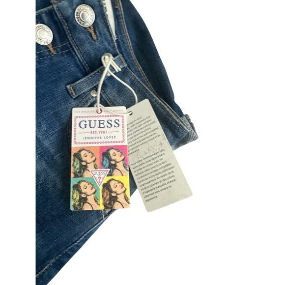 GUESS Button Fly High Rise Denim Shorts Size 26 NEW NWT - Picture 2 of 6